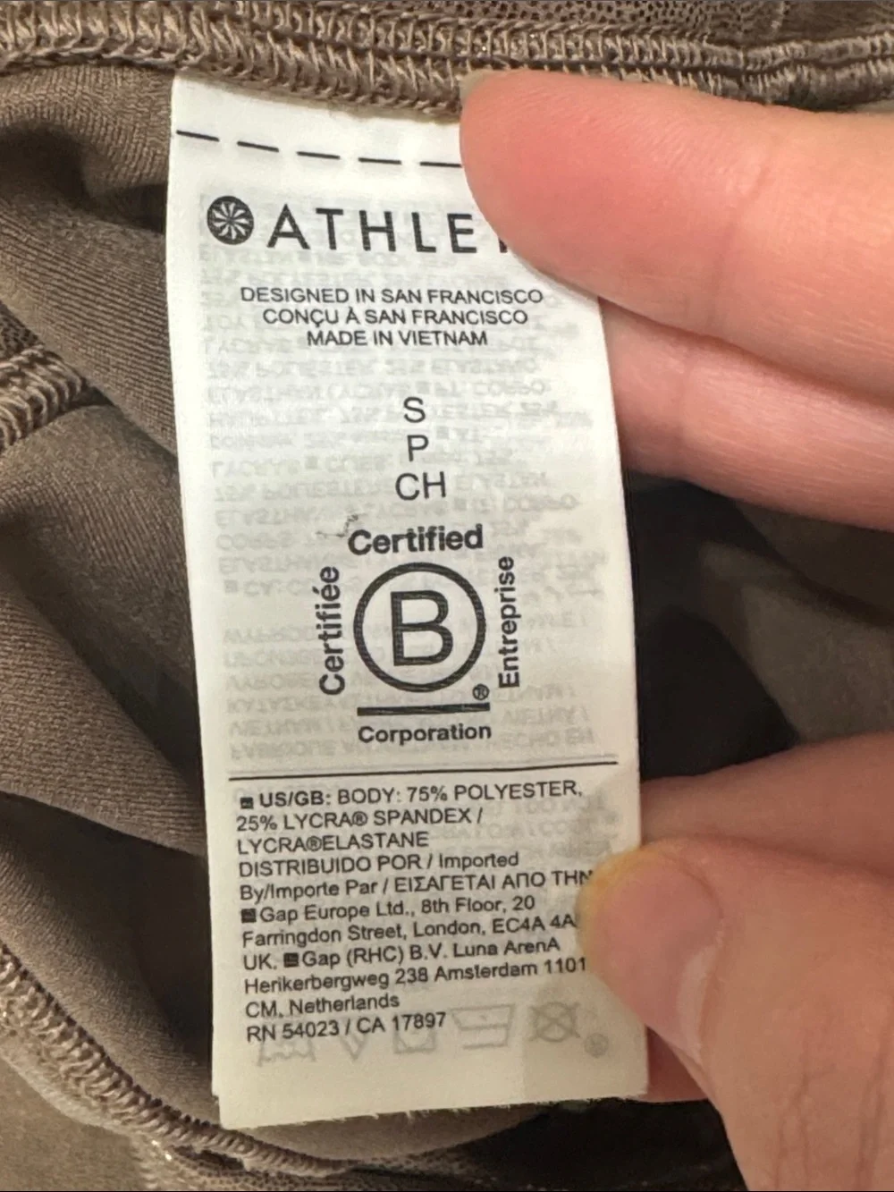Athleta Elation Shine Bronze Metallic Copper High-Waist Tights Leggings size S